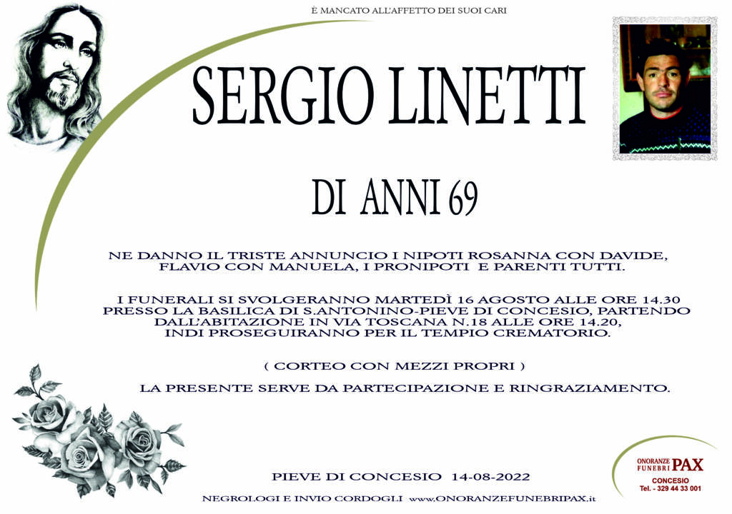 SERGIO LINETTI Manifesto sito