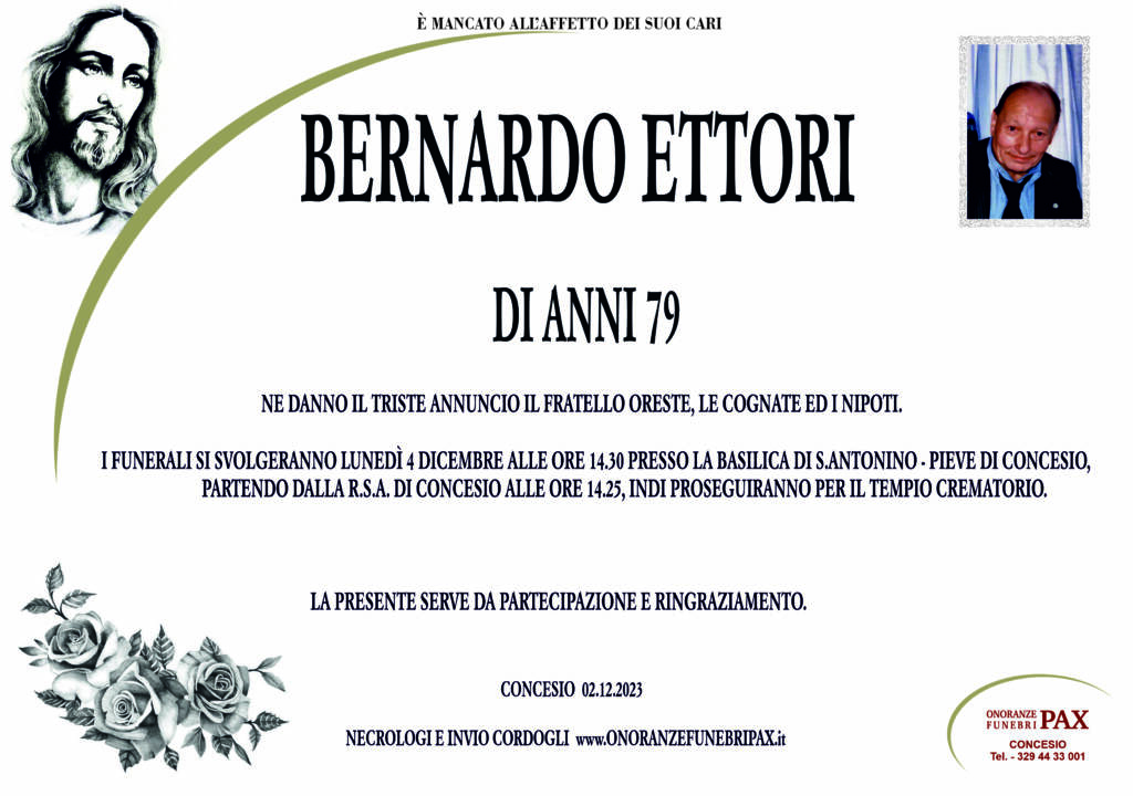 BERNARDO ETTORI - MANIFESTO