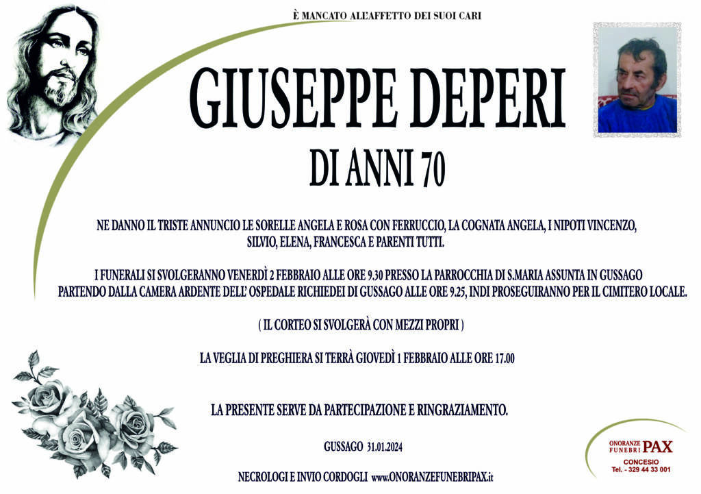GIUSEPPE DEPERI - MANIFESTO