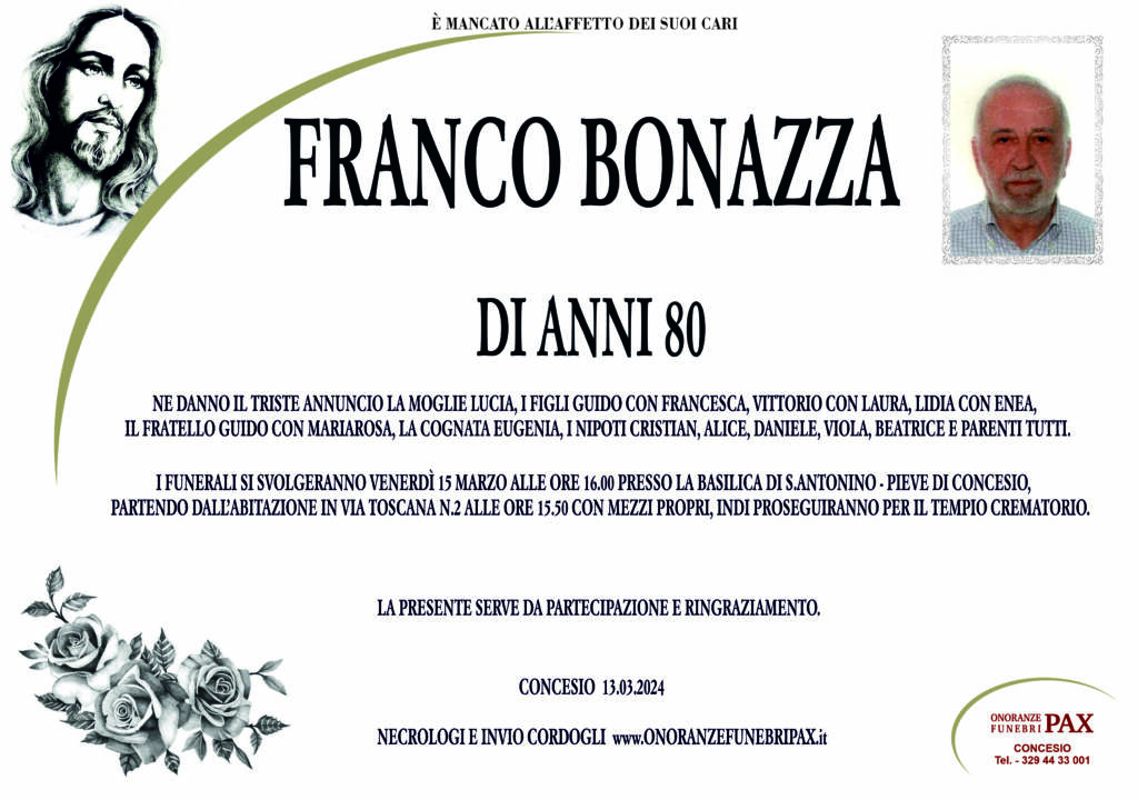 FRANCO BONAZZA - MANIFESTO