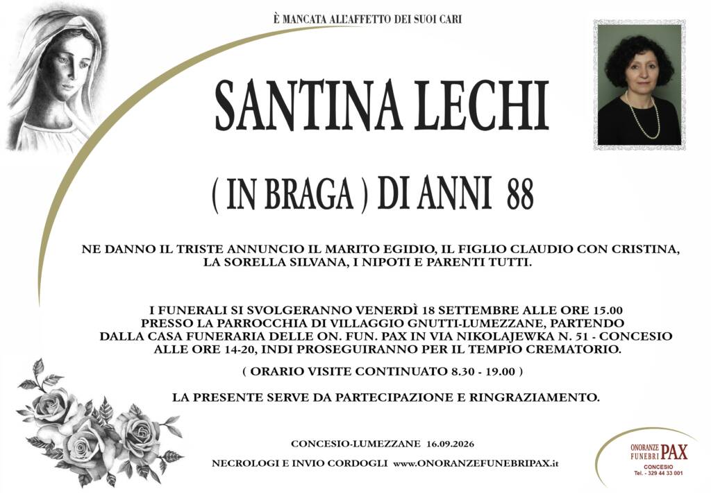 SANTINA DOMENICA LECHI-.MANIFESTO