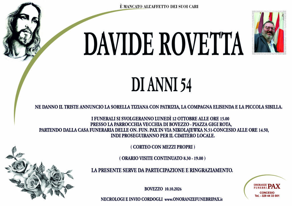 DAVIDE ROVETTA-MANIFESTO sito CASA FUNERARIA